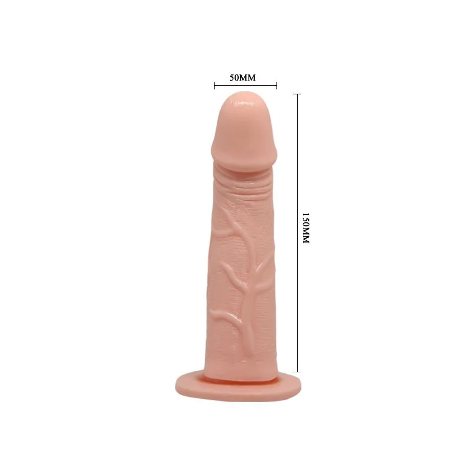 Baile Arnes con Dildo Vibrador Natural 15 cm