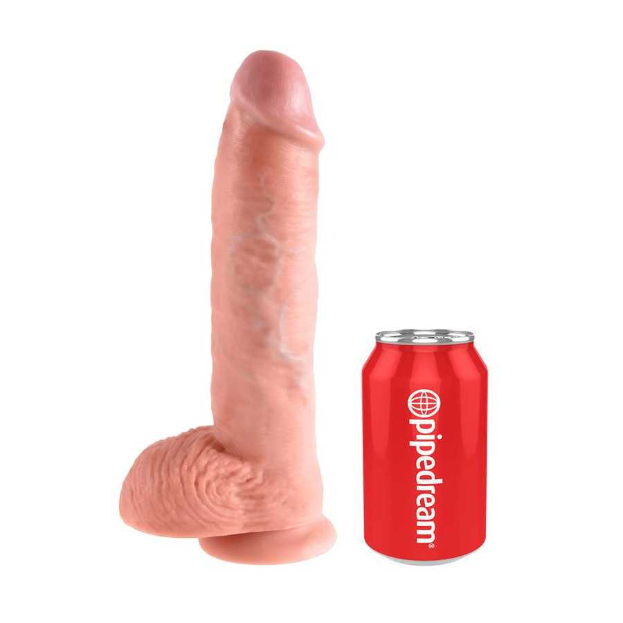 King Cock Pene con Testiculos de 10 Color Natural