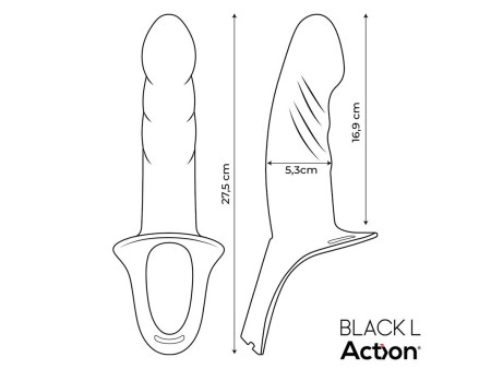 Arnes Strap on con Dildo Hueco Silicona Premium Talla L Negro
