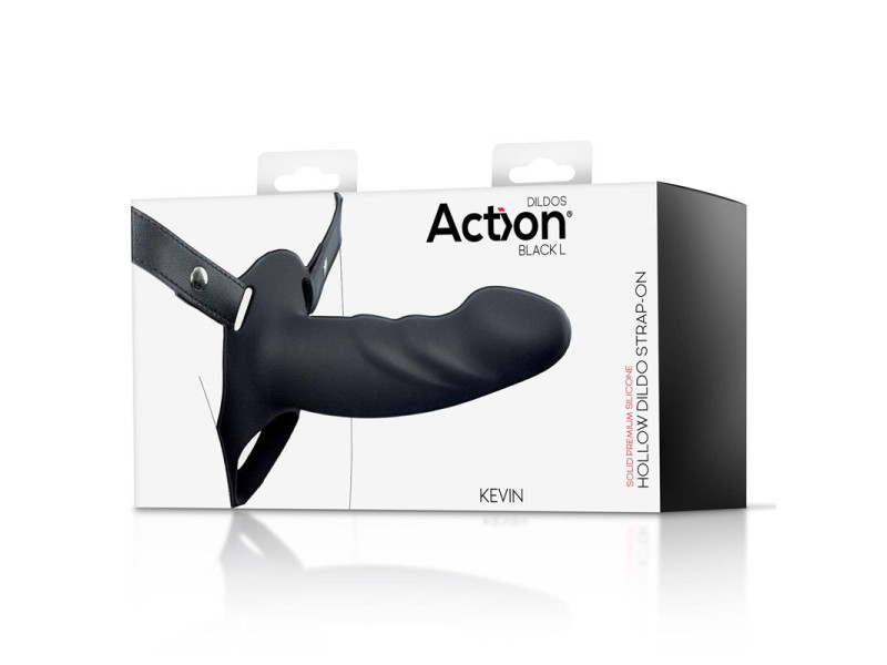 Arnes Strap on con Dildo Hueco Silicona Premium Talla L Negro