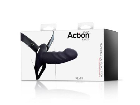 Arnes Strap On con Dildo Hueco Silicona Premium Talla S Negro