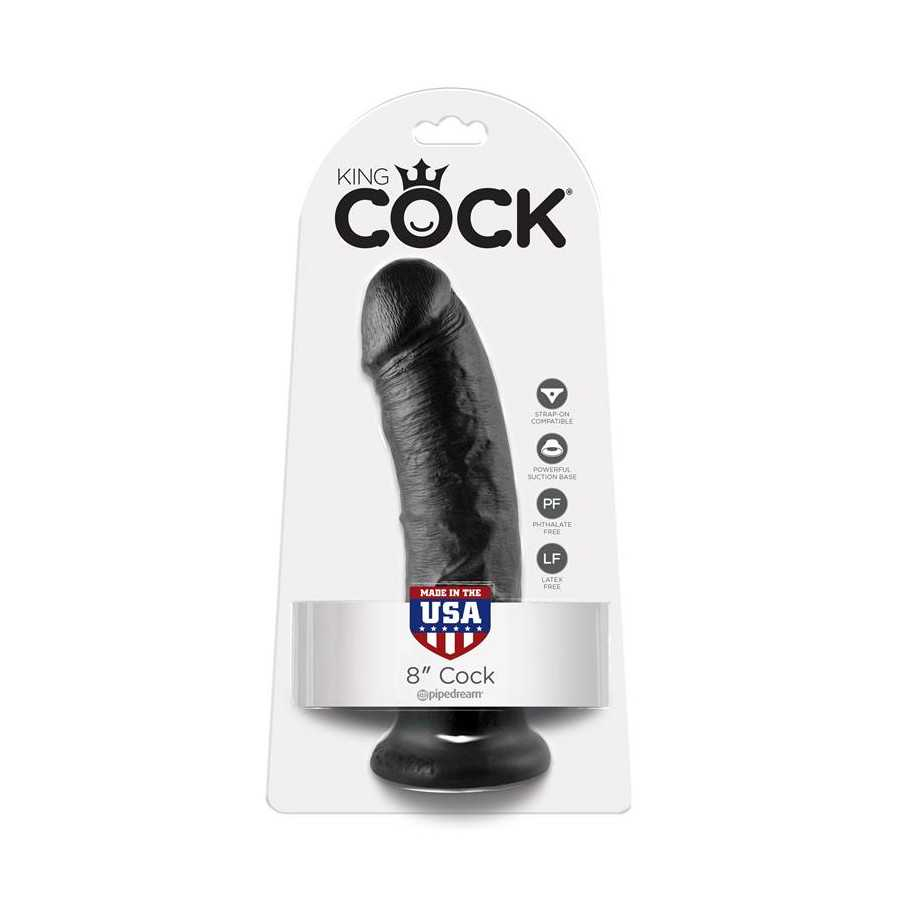 King Cock Pene de 8 Color Negro