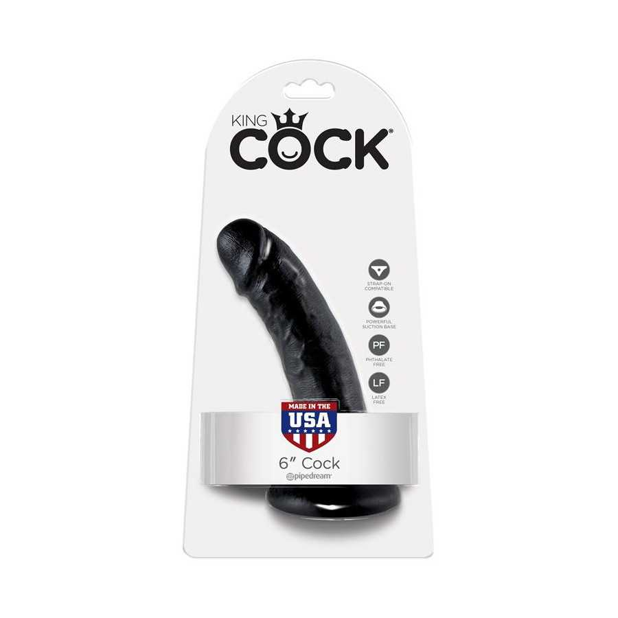 King Cock Pene de 6 Color Negro