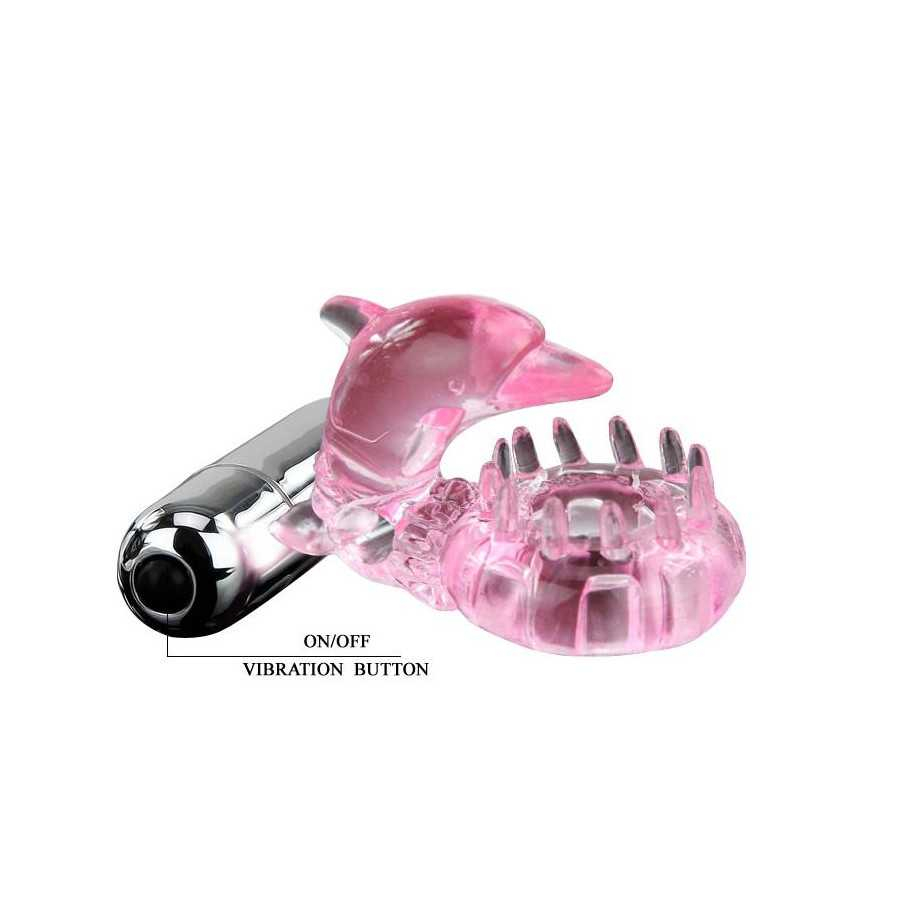 Anillo Vibrador Love Dolphig Ring Rosa