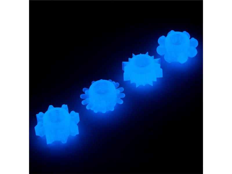 Lumino Play Set 4 Anillo para el Pene Luz Azul