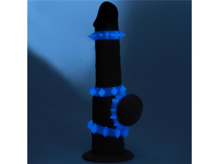Lumino Play Set 4 Anillo para el Pene Luz Azul