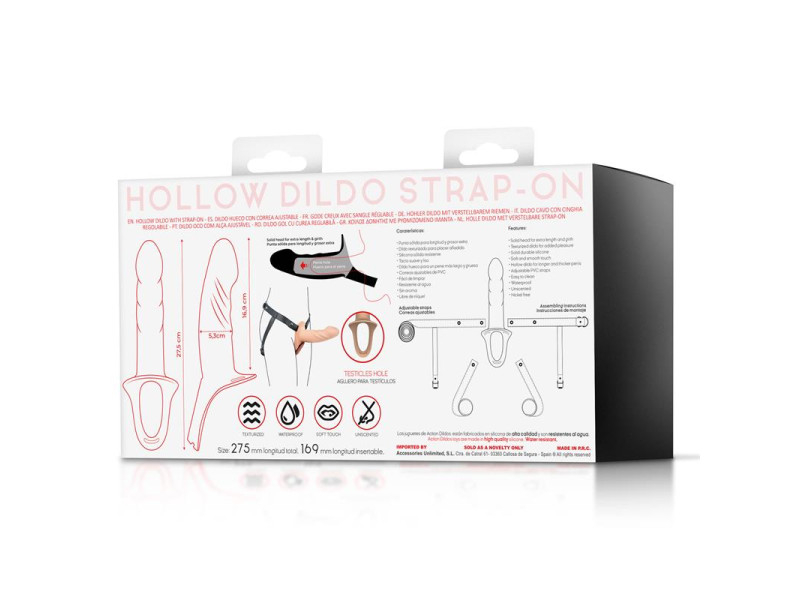 Arnes Strap on con Dildo Hueco Silicona Premium Talla L
