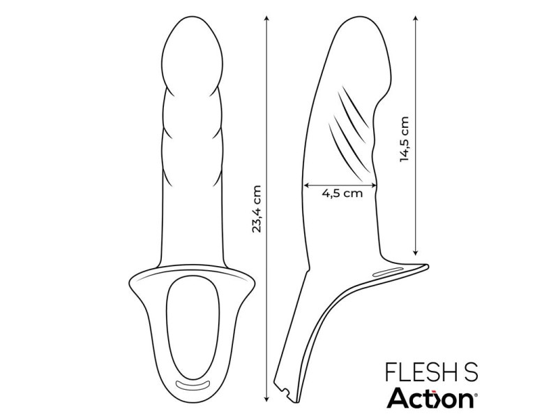 Arnes Strap On con Dildo Hueco Silicona Premium Talla S