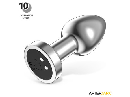 Dimpor Plug Anal Cromado con Vibracion USB Magnetico Talla S