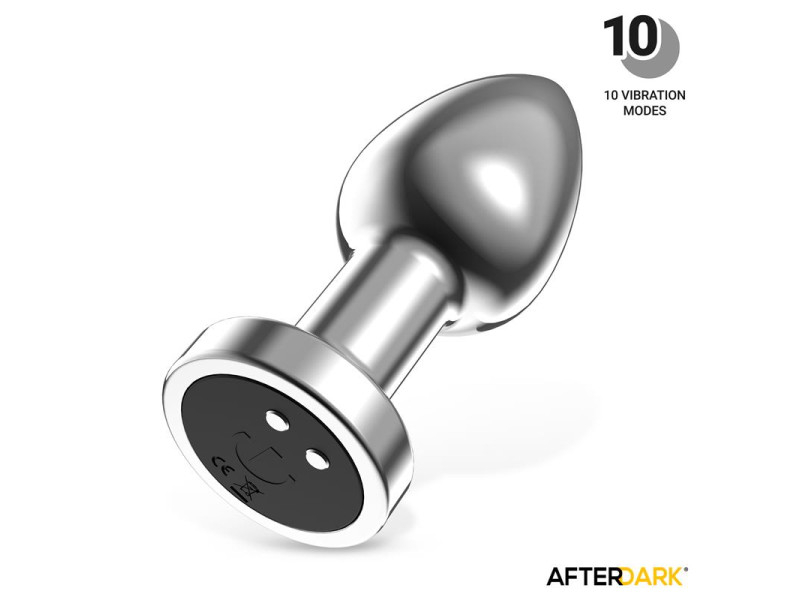 Dimpor Plug Anal Cromado con Vibracion USB Magnetico Talla S
