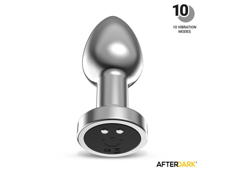Dimpor Plug Anal Cromado con Vibracion USB Magnetico Talla L