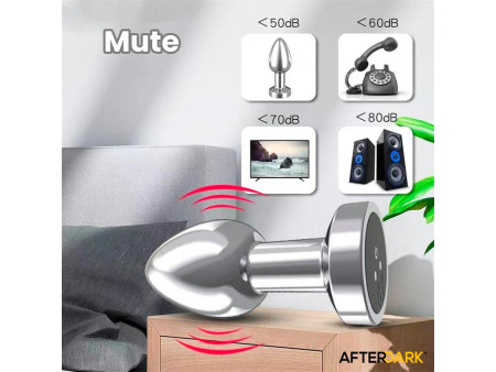 Dimpor Plug Anal Cromado con Vibracion USB Magnetico Talla L