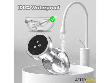 Dimpor Plug Anal Cromado con Vibracion USB Magnetico Talla L