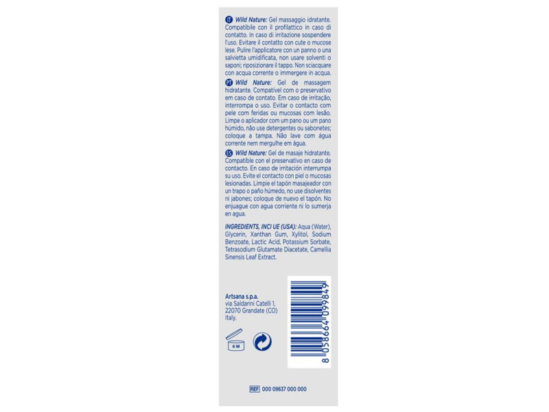 Gel de Masaje Wild Nature 200 ml