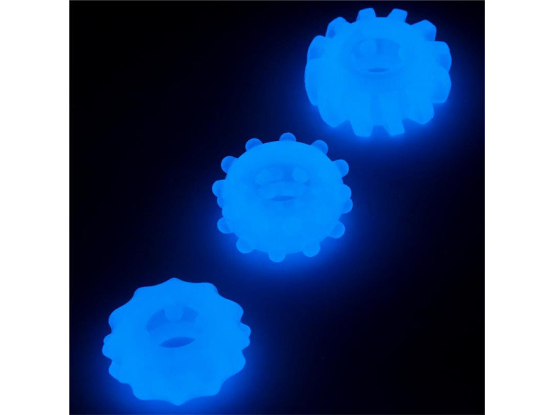 Lumino Play Set 3 Anillos para el Pene Luz Azul