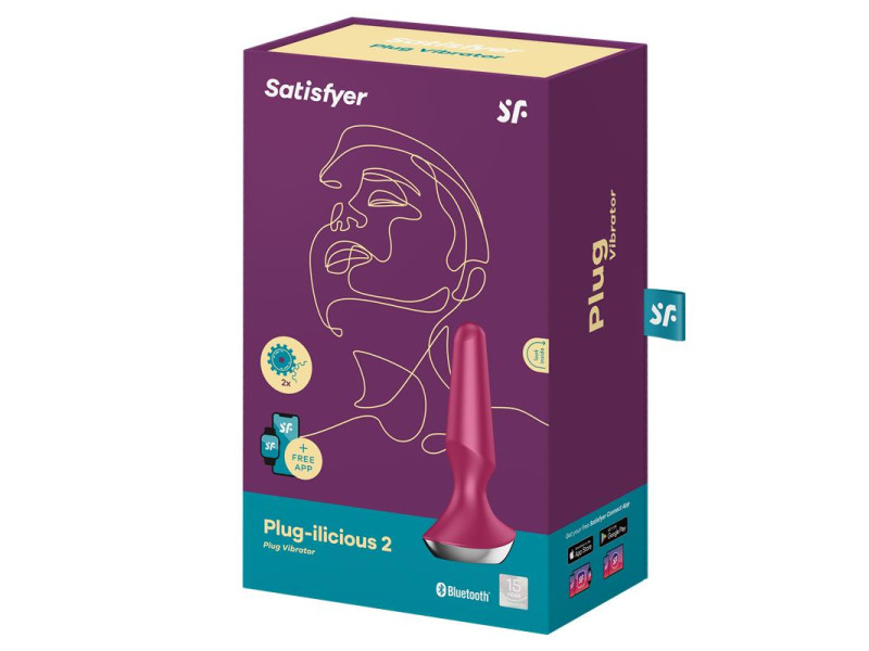 Plug ilicious 2 Plug Anal con Vibracion con Satisfyer Connect App Berry