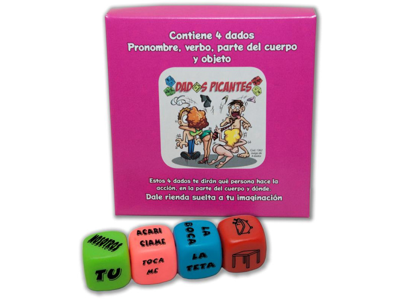 Juego 4 Dados Fluorescentes