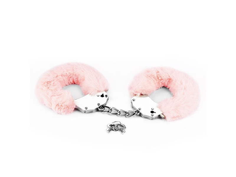 Esposas Metalicas con Pelo Rosa