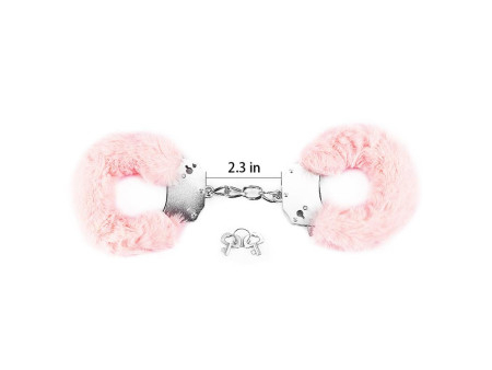 Esposas Metalicas con Pelo Rosa