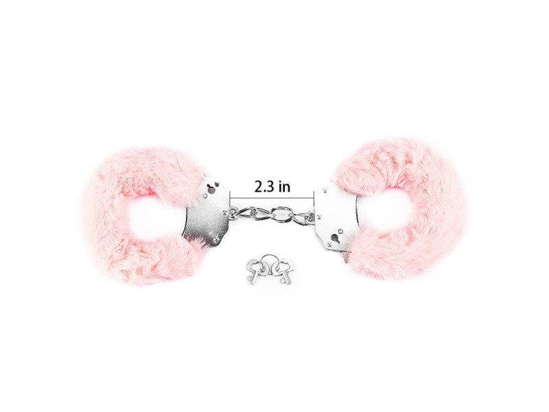 Esposas Metalicas con Pelo Rosa