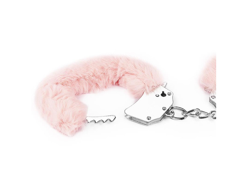 Esposas Metalicas con Pelo Rosa