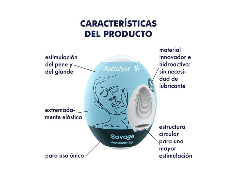 Set 3 Huevos Masturbadores Modelo Savage