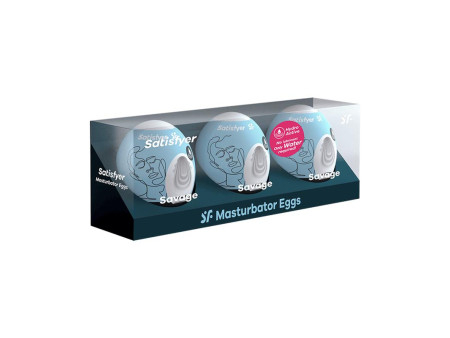 Set 3 Huevos Masturbadores Modelo Savage