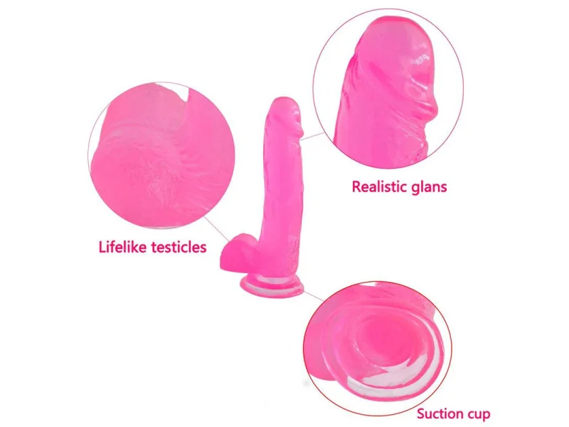 Dildo Jelly Studs 8 Rosa