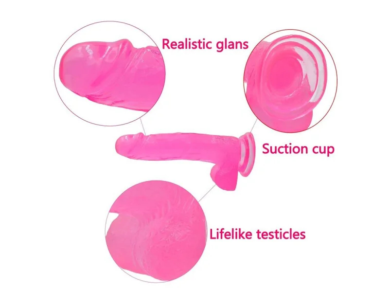 Dildo Jelly Studs 8 Rosa