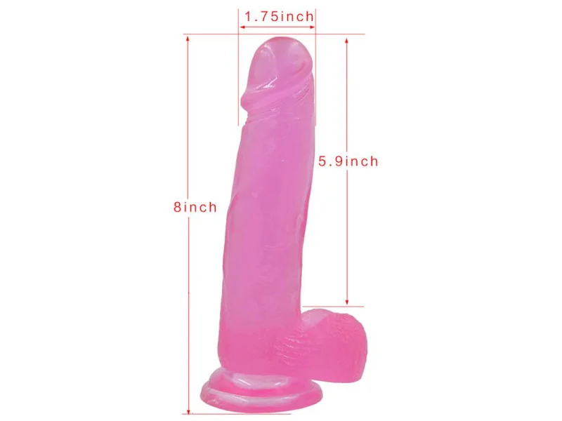 Dildo Jelly Studs 8 Rosa