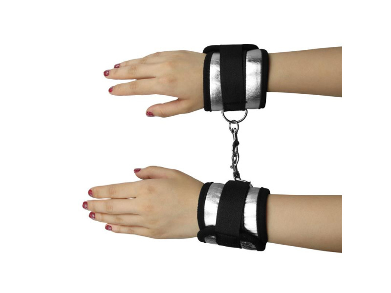 Esposas Velcro Negro y Plateado
