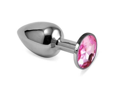 Plug Anal Plateado Rosebud Classic con Joya Rosa Talla S Plug Anal Plateado Rosebud Classic con Joya Rosa Talla S