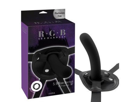 Arnes con Dildo Raw Recruit Talla M Negro