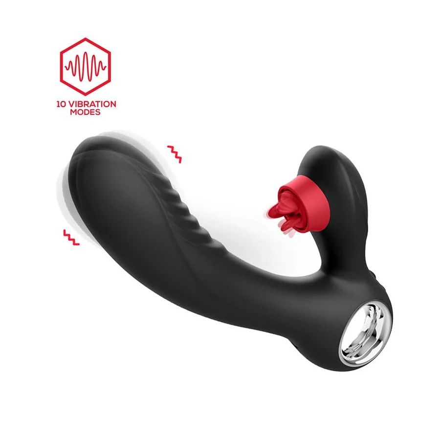 Niza Vibrador con Calor y Triple Lengua Estimuladora de Clitoris