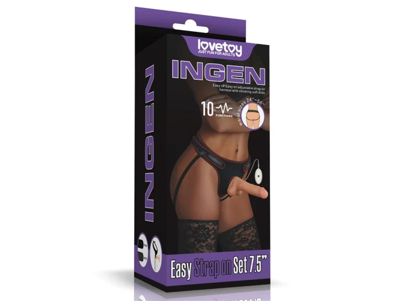 Arnes con Dildo con Vibracion y Control Remoto 75