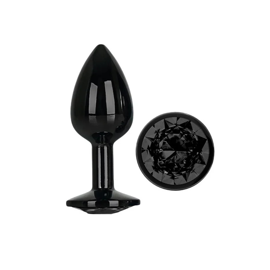 Blackgem Plug Anal Metalico con Joya Talla S Negro