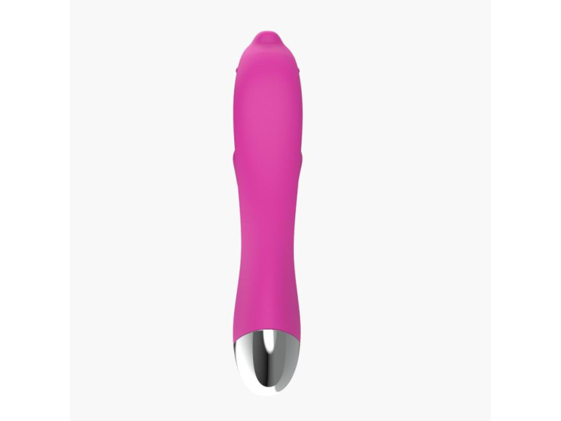 Vibrador Dolphin 6 Funciones USB Rosa