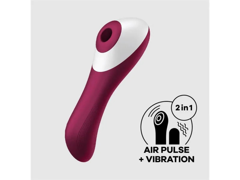 Dual Crush Vibrador y Succionador USB Rojo