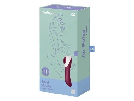 Dual Crush Vibrador y Succionador USB Rojo