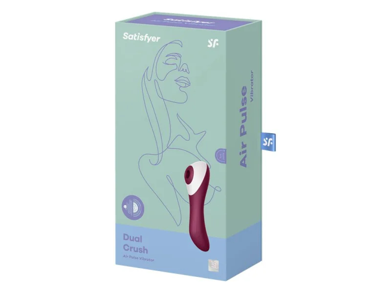Dual Crush Vibrador y Succionador USB Rojo