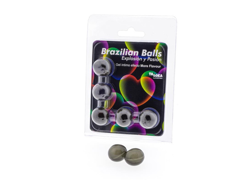 Set 5 Brazilian Balls Gel Excitante Efecto More Flavor Mas Sabor