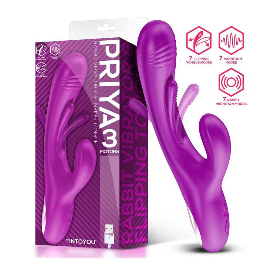 Priya Vibrador con Lengua con Movimiento Flipping