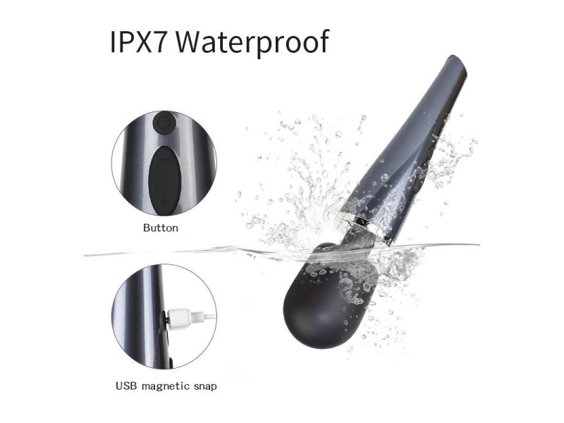 Wand Massager Relyme USB Silicone Black