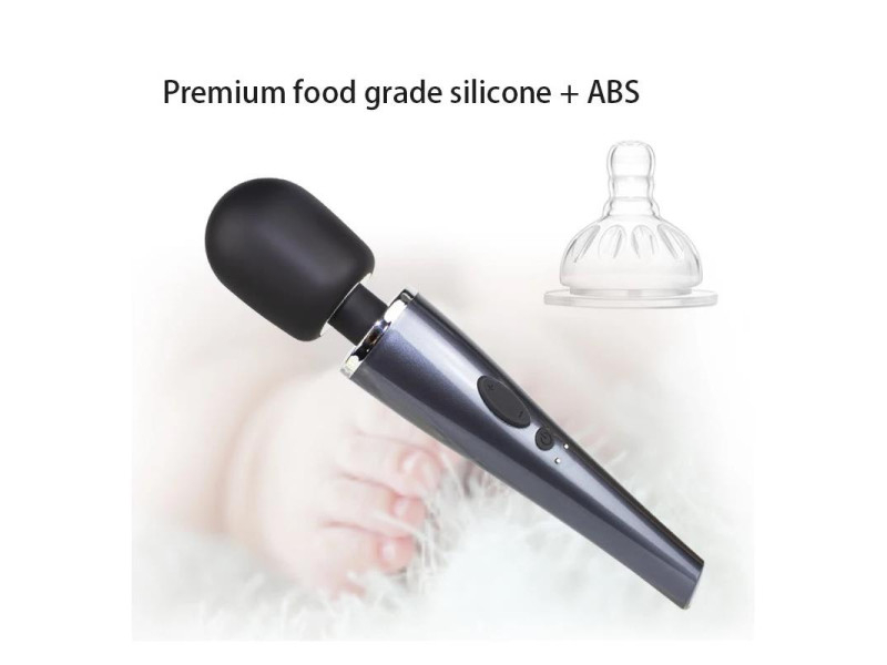Wand Massager Relyme USB Silicone Black