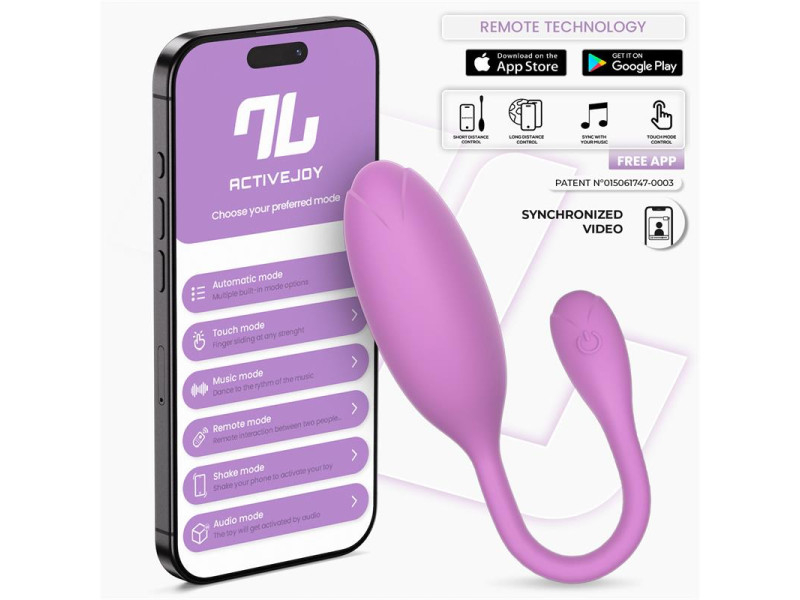 Logan Huevo Vibrador con APP Silicona Unibody Purpura Logan Huevo Vibrador con APP Silicona Unibody Purpura