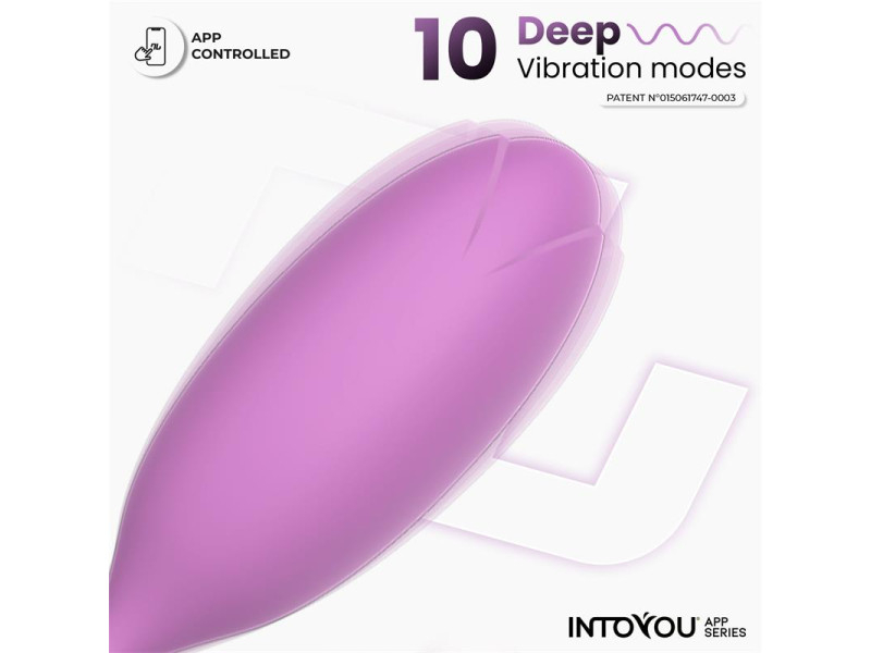 Logan Huevo Vibrador con APP Silicona Unibody Purpura