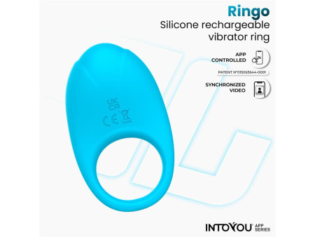 Ringo Anillo Vibrador con APP Unibody Azul Ringo Anillo Vibrador con APP Unibody Azul