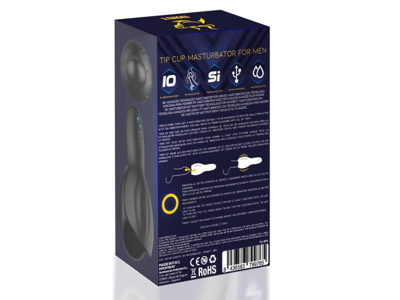 Tiper Copa Masturbadora para el Pene Silicona USB