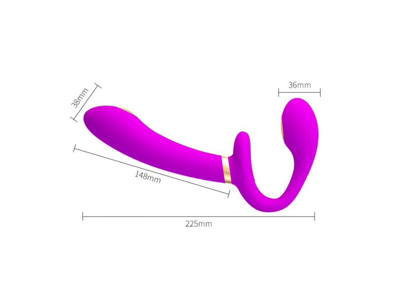 Thunderbird Vibrador para Parejas sin Arnes con Control Remoto