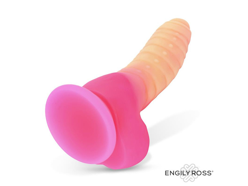 Scalidor Dildo Unicorn Brilla en la Oscuridad Silicona Liquida 18 cm